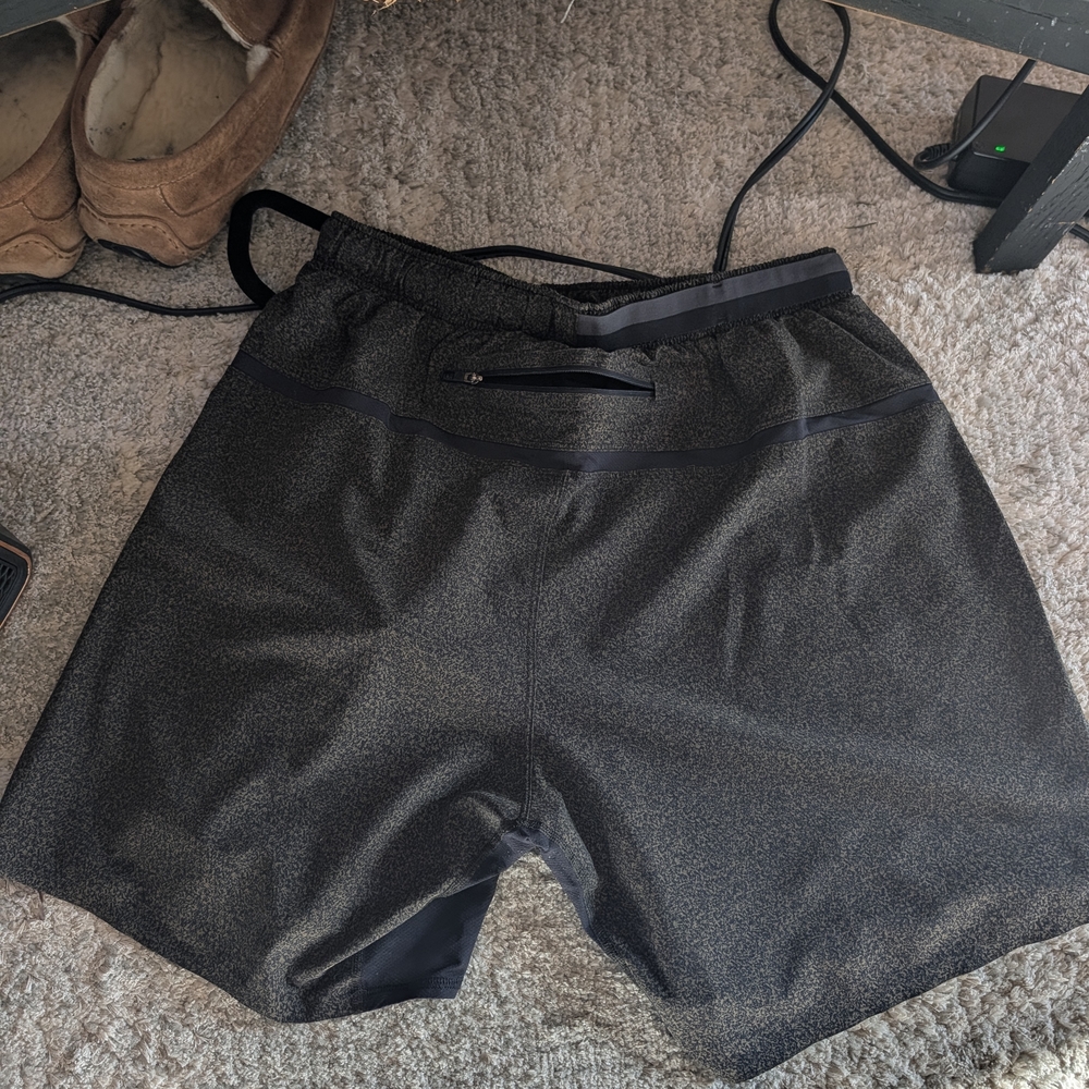 lululemon athletica Men's Black/Charcoal Performance Shorts